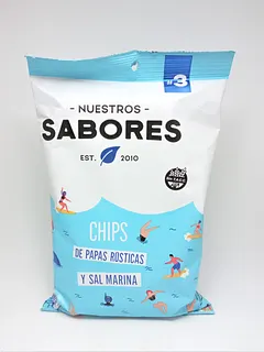 Chips de Papas Rusticas con Sal Marina x 80 gr (Nuestros Sabores)