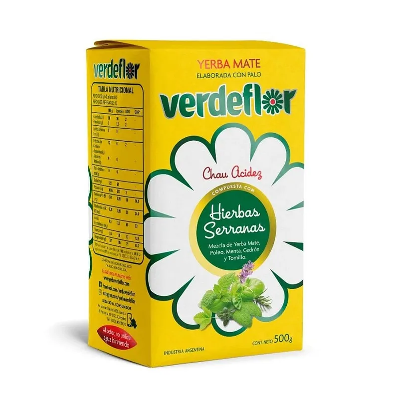 Yerba Mate Hierbas Serranas x 500 gr (Verdeflor)