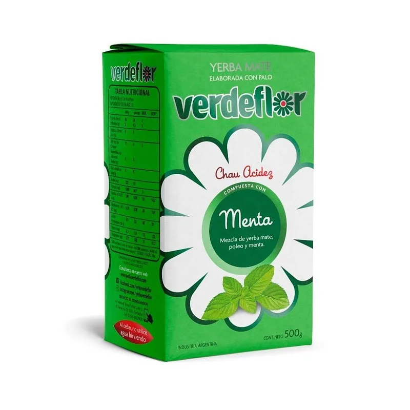 Yerba Mate Menta x 500 gr (Verdeflor)
