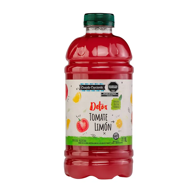 Jugo Detox Tomate y Limon x 1000 ml (Cuarto Creciente)
