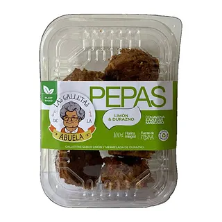 Pepas Veganas de Algarroba y Frutilla x 180 gr (Las Galletas de la Abuela)