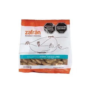 Galletitas Avena Coco y Lino x 150 gr (Zafran)