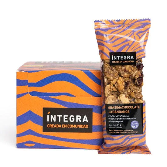 Barritas Base de Chocolate + Arandanos x 41 gr x 10 u (Integra)
