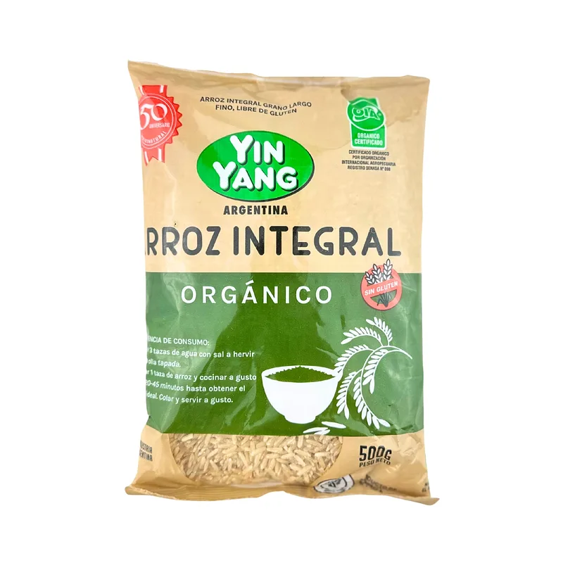 Arroz Integral Organico x 500 gr x 6 u (Yin Yang)