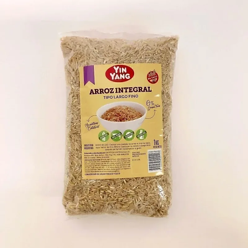 Arroz Integral Grano Largo x 1 kg x 5 u (Yin Yang)