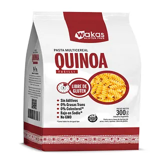 Fusilli Multicereal con Quinoa x 300 gr (Wakas)
