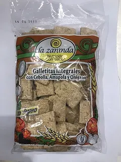 Galletitas Integrales con Sal Cebolla y Oregano x 200 gr (La Zaranda)