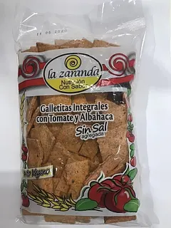 Galletitas Integrales sin Sal Tomate y Albahaca x 200 gr (La Zaranda)