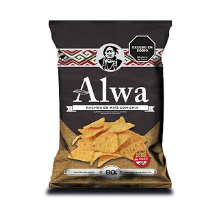 Nachos de Maiz con Chia x 80 gr x 10 u (Alwa)
