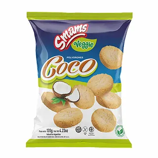Polvoron Coco Veggie sin Tacc Kosher (Smams)