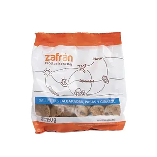 Galletitas Algarroba Pasas y Girasol x 150 gr (Zafran)