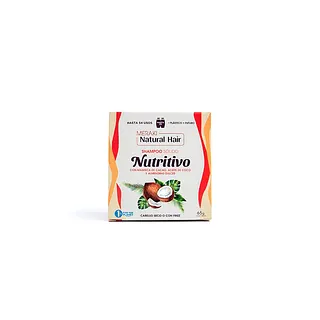 Shampoo Solido Nutritivo con Manteca de Cacao y Aceite de Coco x 65 gr (Meraki)