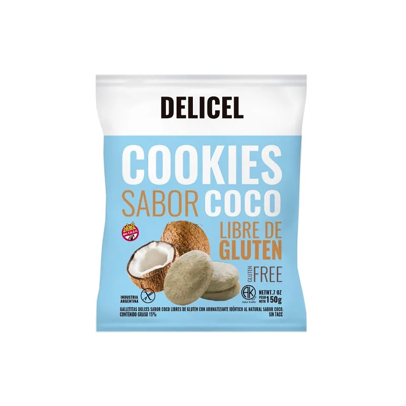 Galletitas Cookies de Coco x 150 gr (Delicel)