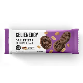 Galletitas de Cacao y Mani x 130 gr (Celienergy)