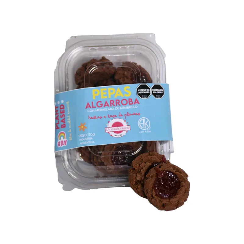 Pepas de Algarroba Integrales con Membrillo x 170 gr (Un Rincon Vegano)