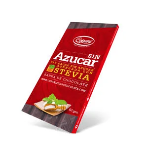 Chocolate 55% Cacao con Stevia sin Azucar Agregada x 63 gr x 12 u (COPANI)