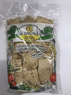 Galletitas Integrales sin Sal Cebolla y Oregano x 200 gr (La Zaranda)