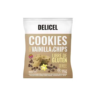 Galletitas Cookies Vainilla y Chips x 150 gr (Delicel)