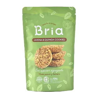 Snack Nuez Pecan y Banana Sin Azucar x 100 gr (Bria)