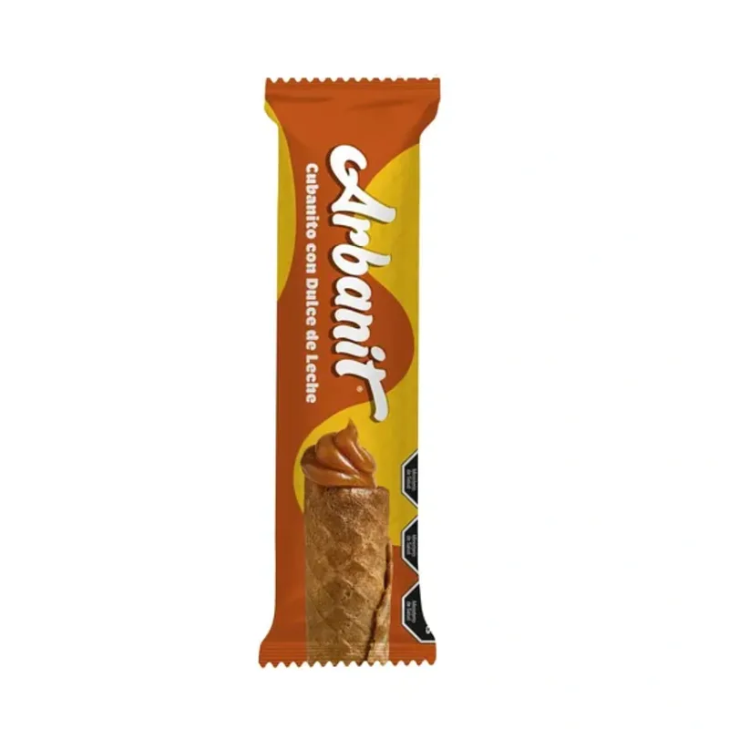 Cubanitos Rellenos de Pasta de Dulce de Leche x 28 gr x 12 u (Arbanit)