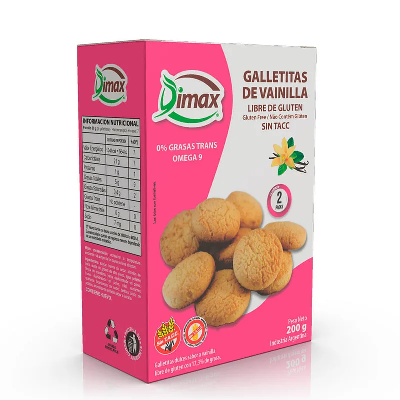 Galletas de Vainilla x 200 gr (Dimax)