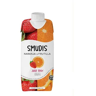 Jugo de Naranja y Frutilla x 500 ml x 12 u (Smudis)
