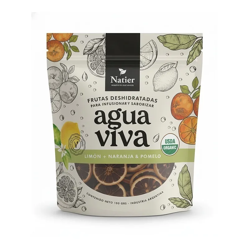 Agua Viva Limon, Naranja y Pomelo x 100 gr (Natier)