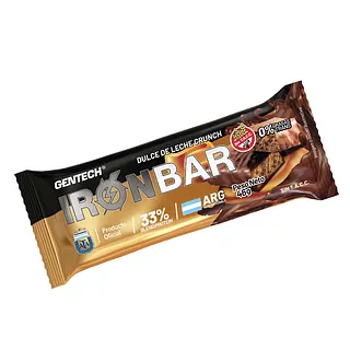 Iron Bar Sabor Dulce de Leche Crunch x 46 gr x 20 u (Gentech)