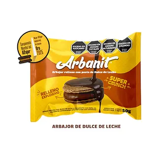 Arbajor Relleno Sabor Dulce de Leche x 50 gr x 6 u (Arbanit)