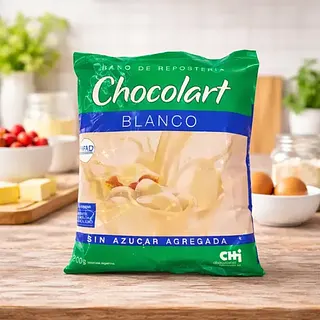 Bano Repostero Chocolate Blanco sin Azucar Agregada x 500 gr (Chocolart)