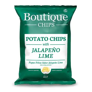 Chips de Papas Jalapeno y Lima x 65 gr (Boutique)