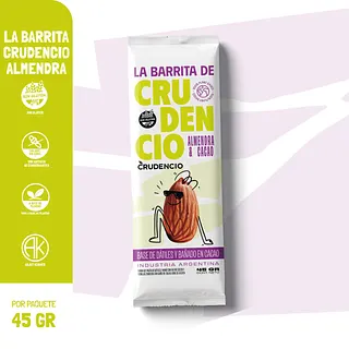 Barritas de Almendra y Cacao x 12 u (Crudencio)