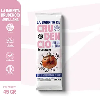 Barritas de Avellana y Cacao x 12 u (Crudencio)