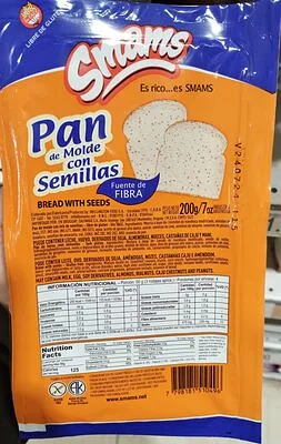 Pan de Molde con Semillas x 200 gr (Smams)