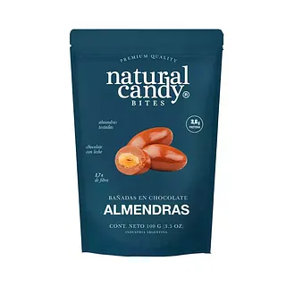 Almendras Banadas en Chocolate Negro Natural Candy x 100 gr (Natural Candy)