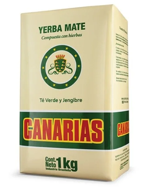 Yerba Mate Te Verde y Jengibre x 1 kg (Canarias)