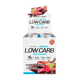 Low Carb Bar Prot Raspberry x 45 gr x 10 u (Gentech)
