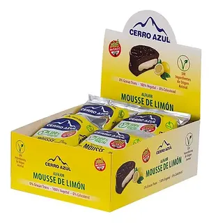 Alfajor de Mousse de Limon Vegano x 50 gr x 12 u (Cerro Azul)