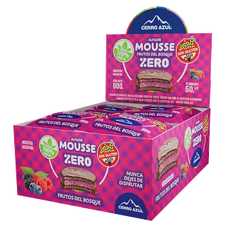 Alfajor de Mousse de Frutos del Bosque x 50 gr x 12 u (Cerro Azul)