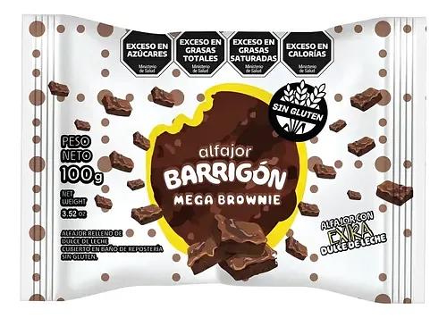Alfajor Mega Brownie Sin TACC x 7 u (El Barrigon)