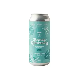 Kombucha Sabor Manzana Verde y Cedron x 473 ml (Bravia)