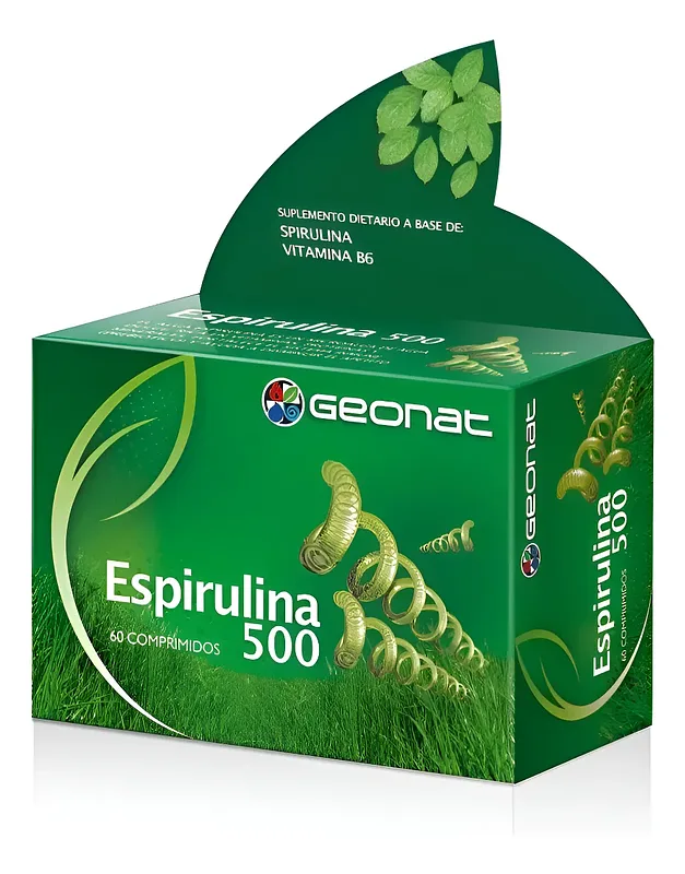 Espirulina x 500 mg x 60 comp (Geonat)