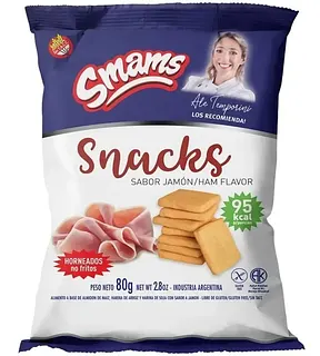 Snack Sabor Jamon Sin Tacc Kosher x 80 gr (Smams)