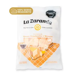 Galletitas Crackers de Queso Reggianito y Sesamo x 175 gr (La Zaranda)