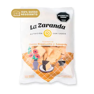 Galletitas Crackers de Queso Reggianito y Amapola x 175 gr (La Zaranda)