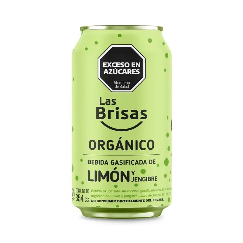 Gaseosa Organica de Limon y Jengibre x 354 ml (Las Brisas)