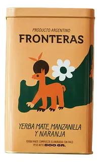 Lata de Yerba Mate de Manzanilla y Naranja x 500 gr (Fronteras)