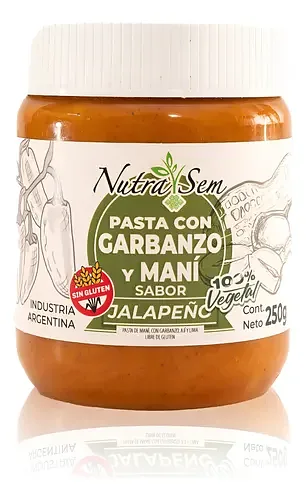 Pasta con Garbanzo y Mani Sabor Jalapeno x 250 gr (Nutrasem)
