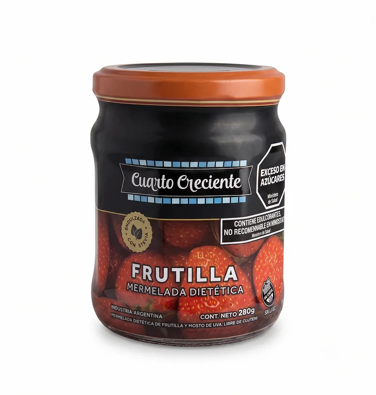 Mermelada con Stevia Frutilla x 280 gr (Cuarto Creciente)