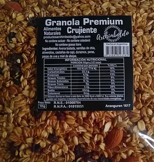 Granola Premium x 250 gr (Archimboldo)